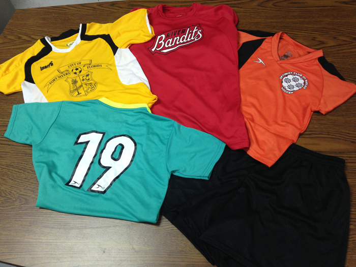 Screen Printed Soccer Uniforms in and near Bonita Springs Florida
